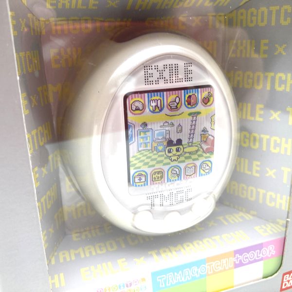 EXILE x Tamagotchi Color ホワイト NEW] Exmotchi -White TamaGotchi Plus Color Bandai Japan 2008 – JYW