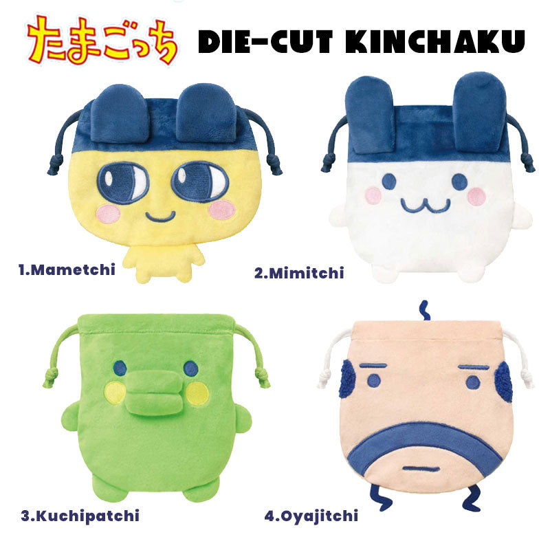 NEW] Tamagotchi Die-Cut Kinchaku Pouch 2024 Kamio Japan [Made in