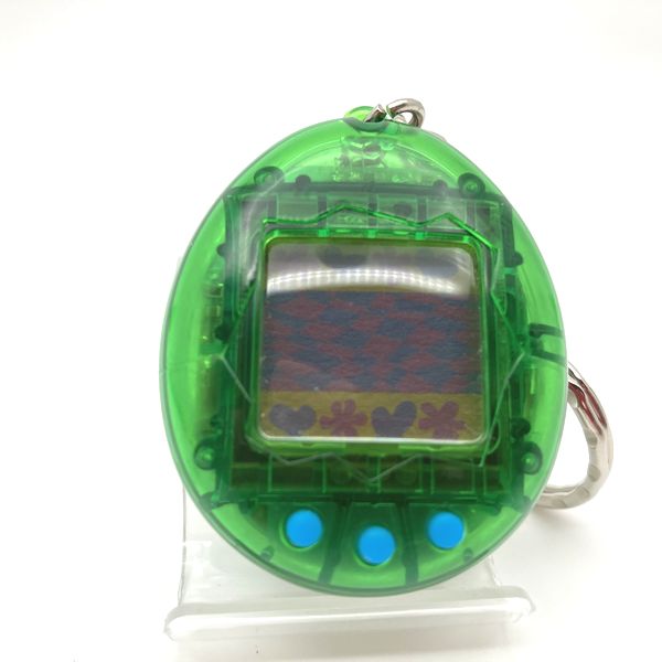 Used] Original Tamagotchi Transparent Green Keychain No Box Bandai