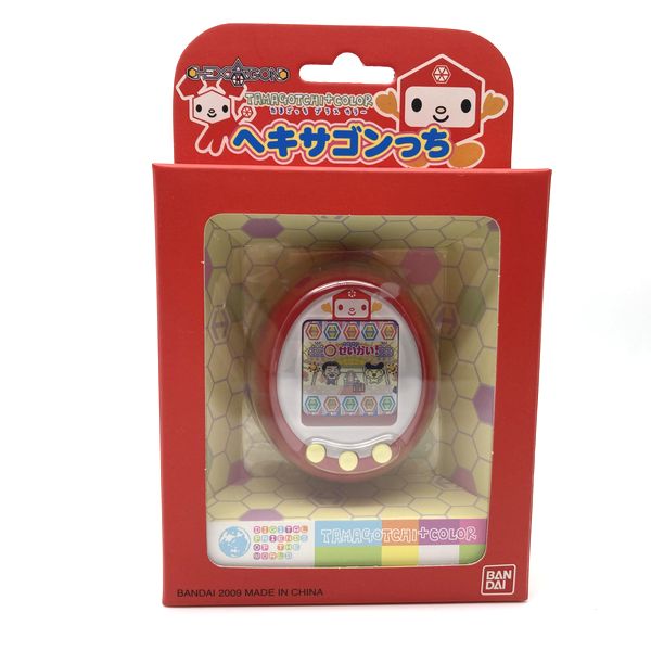 ＊ヘキサゴン＊たまごっち NEW] Hexagontchi -Red TamaGotchi Plus Color Bandai Japan 2009