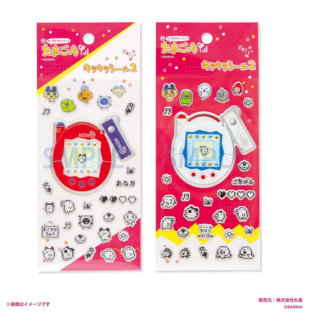 [NEW] Tamagotchi 4x Kira Kira Sticker Set 2 MARUSHO Japan 2024 [Made in Japan]