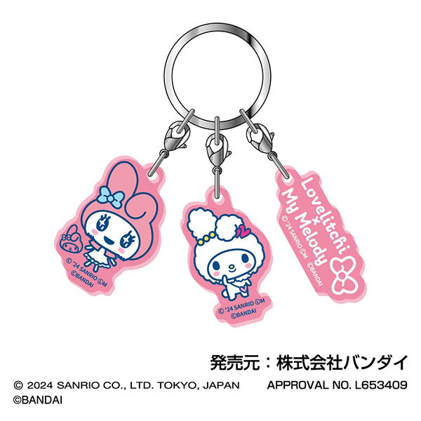 [NEW] Tamagotchi x Sanrio Characters 3-Link Acrylic Keychain 2024 Hasepro Japan