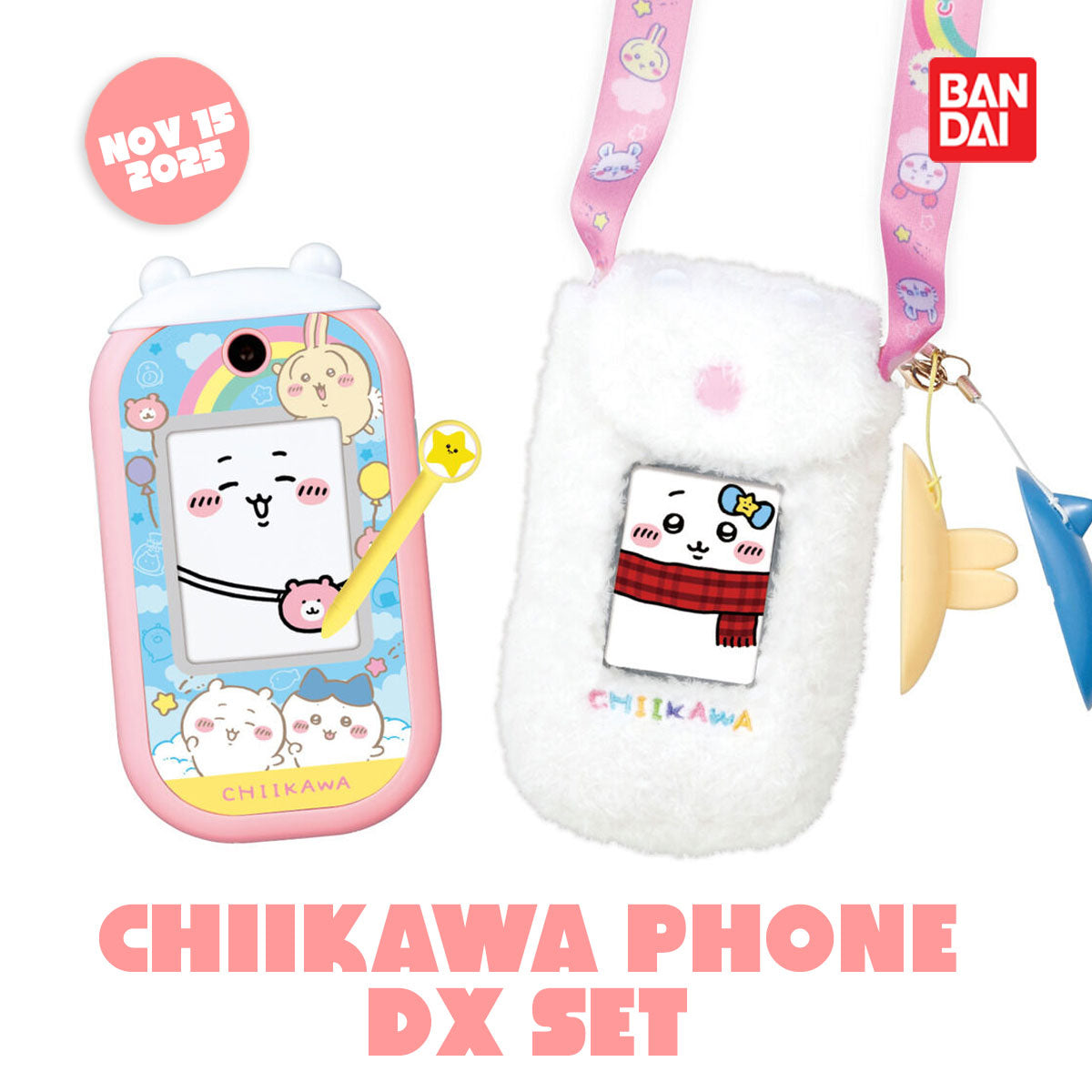 ちい⑤ NEW] Chiikawa Phone DX Set Bandai Japan [NOV 15 2025] [Made in