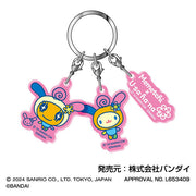 [NEW] Tamagotchi x Sanrio Characters 3-Link Acrylic Keychain 2024 Hasepro Japan