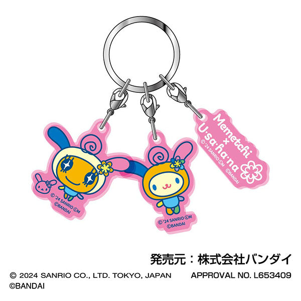 [NEW] Tamagotchi x Sanrio Characters 3-Link Acrylic Keychain 2024 Hasepro Japan