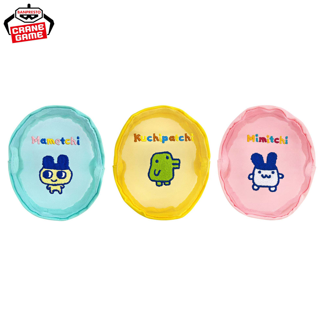 [Un-Used] Tamagotchi Mesh Embroidered Pouch [JUL 2024] Banpresto Prize Japan [Made in China]