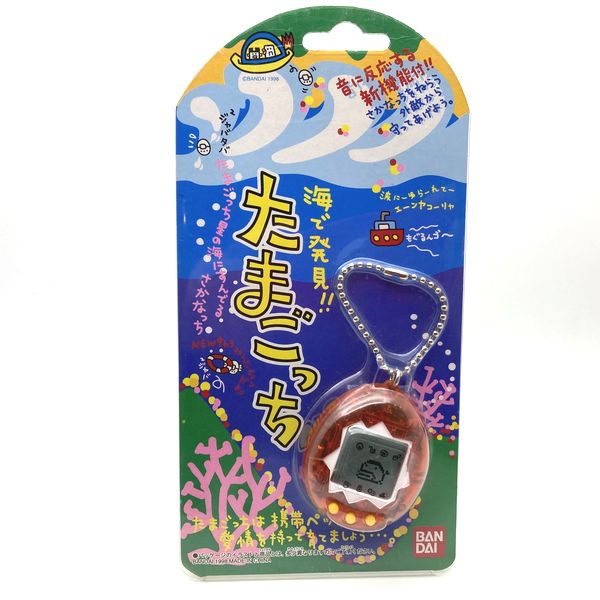 [Used] Umi de Hakken Tamagotchi Clear Red in Box Ocean Oceangotchi 1998 Bandai