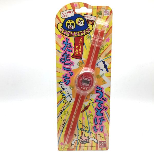 [NEW][Not Guaranteed To Work : For Collection Only] Tamagotchi 90s Vintage Toy Watch -Shinshu Red 1997  Bandai
