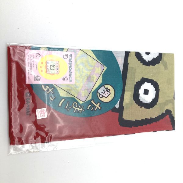 [NEW] Tamagotchi 90s Vintage Handkerchief -Red Bandai