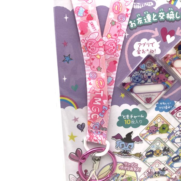 [NEW] Tamagotchi meets Neck Strap Tomo Charm Set -Lovely Sweets Bandai Japan