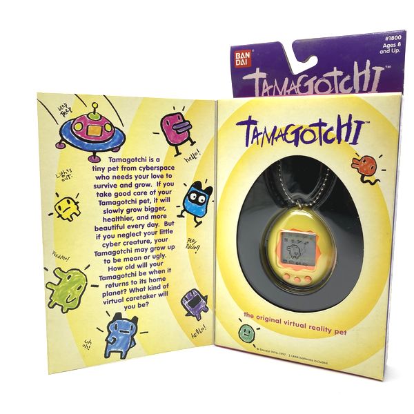 [NEW] [Not Guaranteed to Work : For Collection Only] Tamagotchi Original Yellow and Orange Bandai English Model 1996