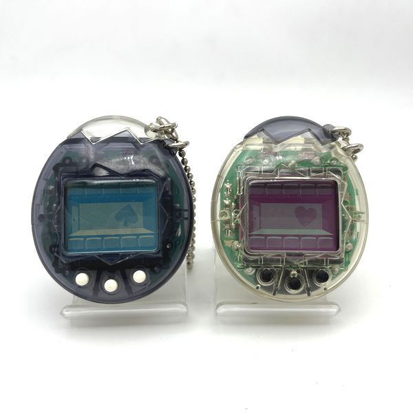 [Used] Osutchi / Mesutchi Clear/Clear Black Pair Set No Box Tamagotchi 1997 Bandai