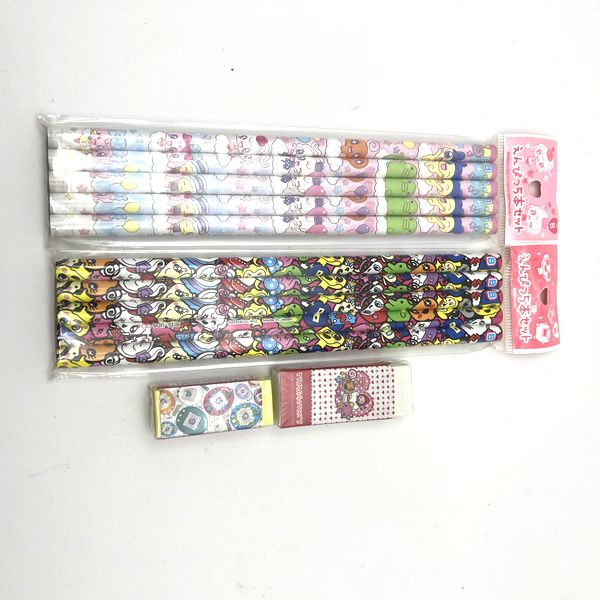 [NEW] Tamagotchi Pencil & Eraser Set Sunster Japan