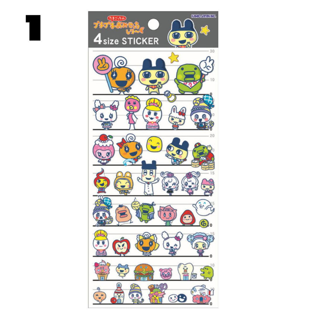 [NEW] Tamagotchi Puchi Puchi Omisecchi 4-Size Sticker 2026 Kamio Japan [Made in Japan]
