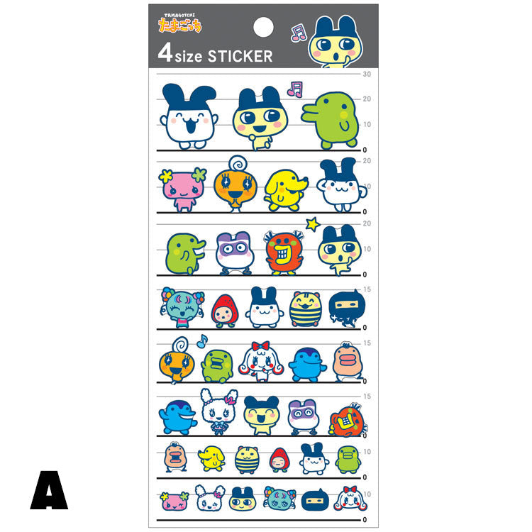 [NEW] Tamagotchi 4-Size Sticker Set 2024 Kamio Japan [Made in Japan]
