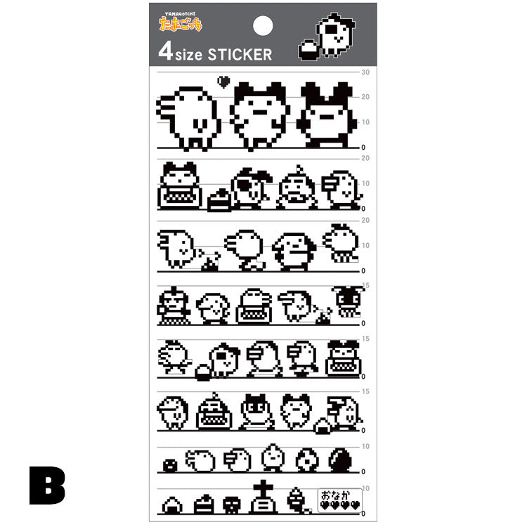 [NEW] Tamagotchi 4-Size Sticker Set 2024 Kamio Japan [Made in Japan]
