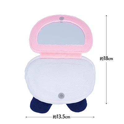 [NEW] Tamagotchi Boa-fleece Pouch w/Mirror 2024 Morimoto Japan [Made in China]