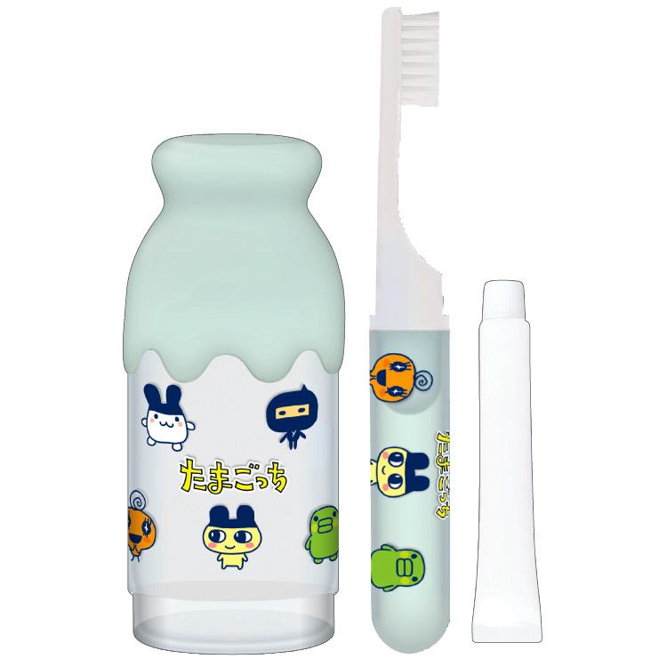 [NEW] Tamagotchi Bottle Shaped Toothbrush Set 2024 Crux Japan [Made in Japan]