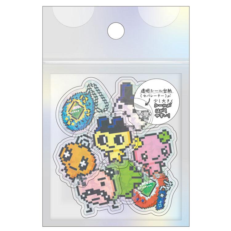 Tamagotchi Aurora Hologram Clear Flake Stickers 2025 Kamio Japan