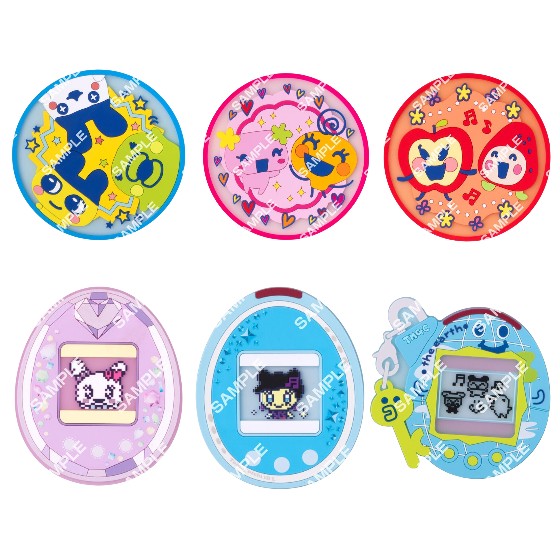 [Un-Used] Tamagotchi Clear Rubber Coaster 3 Complete Set (All 6 Types) 2026 Bandai Japan [Made in China]