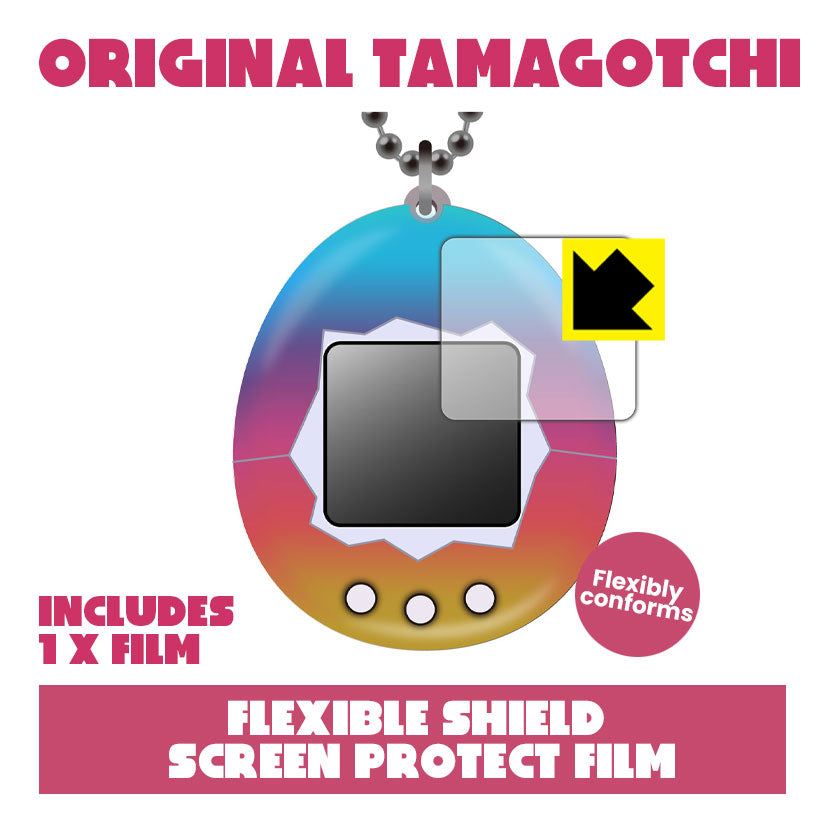 Original Tamagotchi Series Flexible Shield Screen Protect Film Glossy Type x1 Pdakobo Japan [Made in Japan]