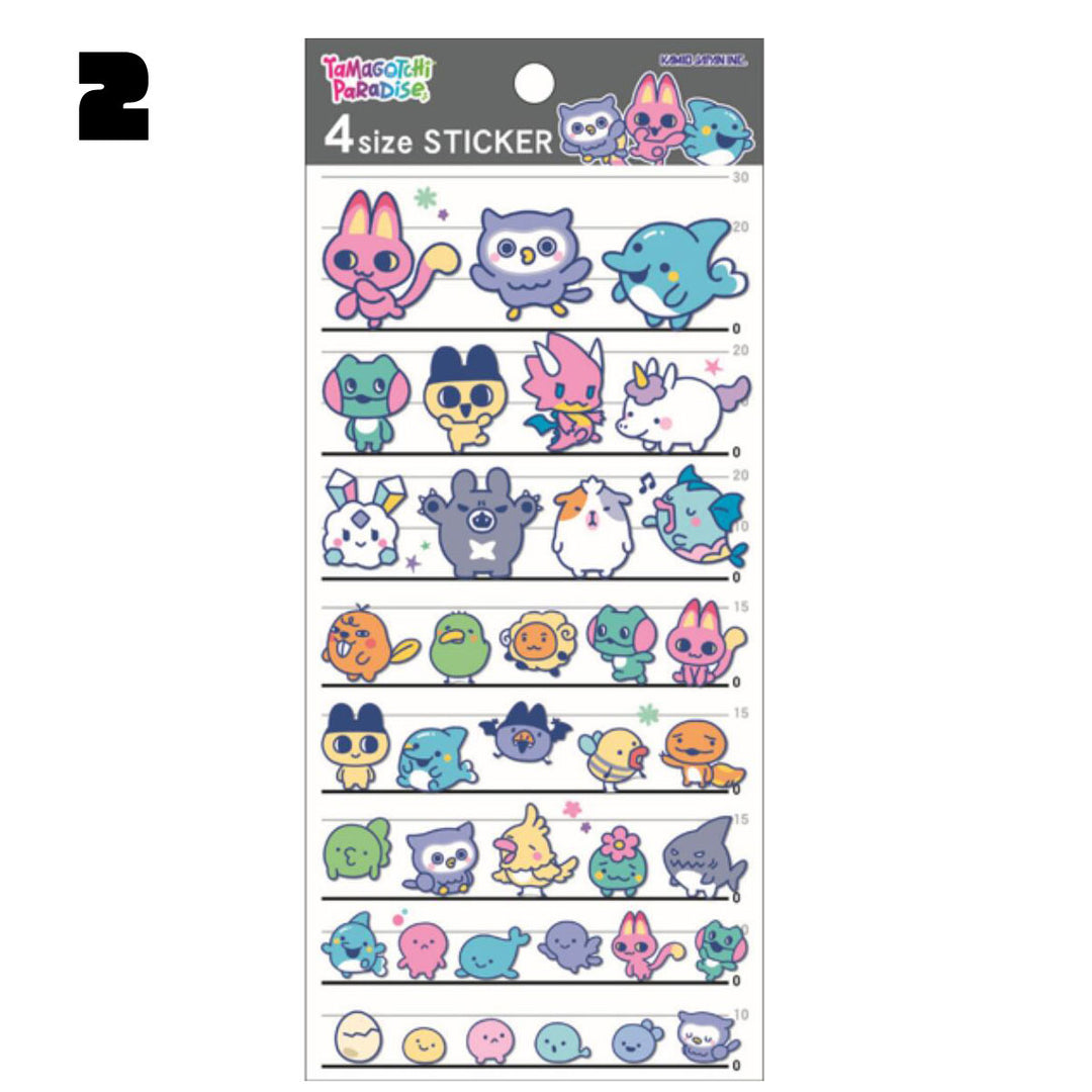 [NEW] Tamagotchi Paradise 4-Size Sticker 2026 Kamio Japan [Made in Japan]