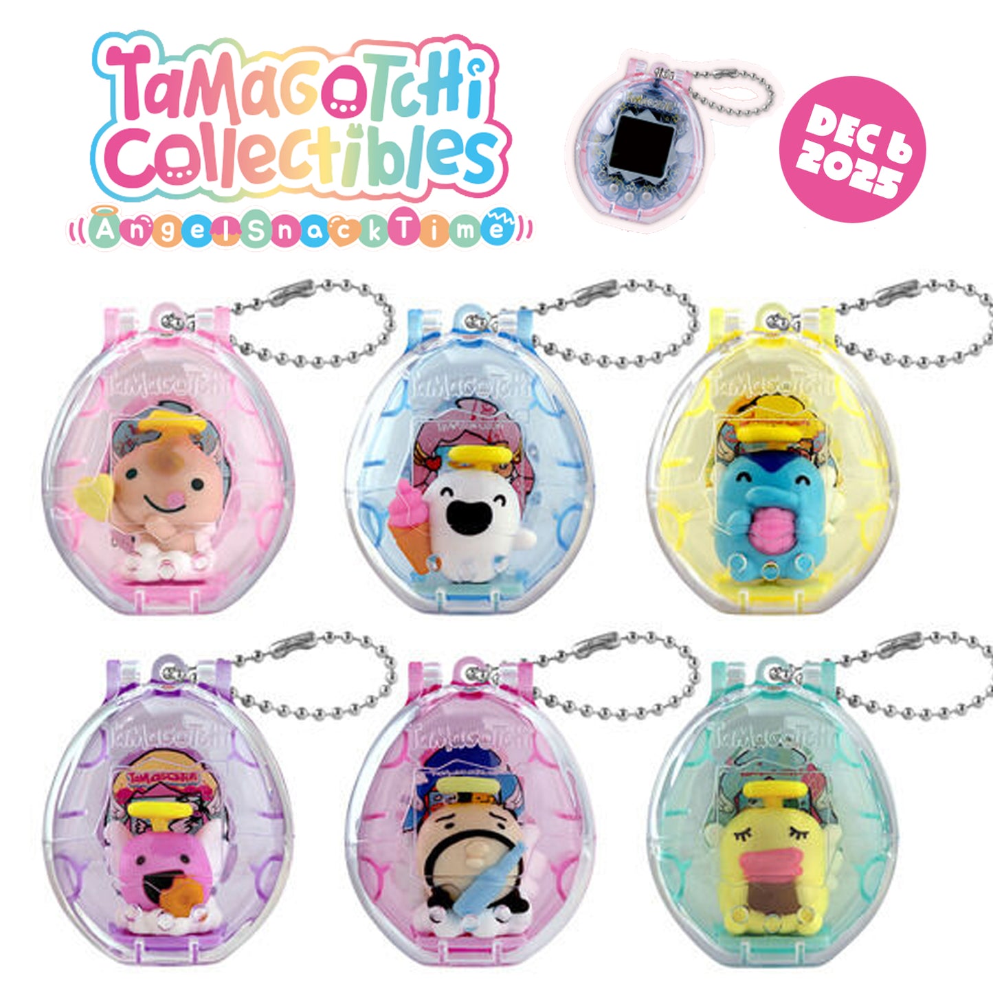 Tamagotchi Collectibles Angel Snack Time - Mini Figure & Case [Blind Package] [DEC 2025]