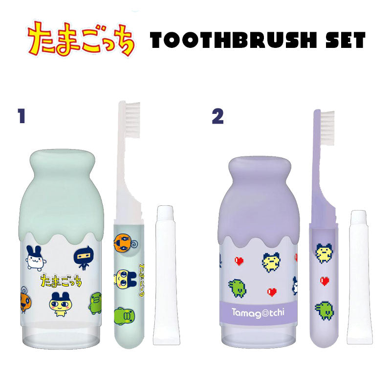 NEW] Tamagotchi Bottle Shaped Toothbrush Set 2024 Crux Japan [Made