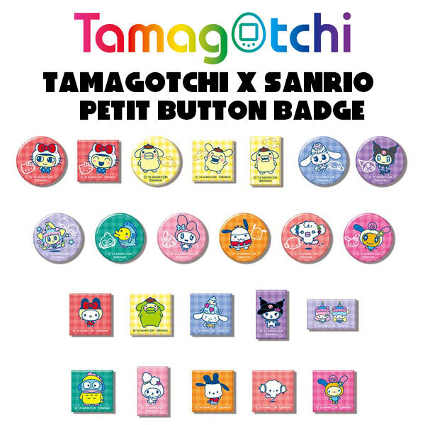 [NEW] Tamagotchi x Sanrio Characters Petit Button Badge [Blind Package] 2024 Hasepro Japan