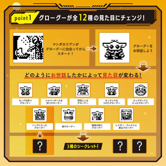 [Clearance][NEW] Star Wars Star Wars Grogu Tamagotchi & Silicon Case Set Premium Bandai Japan [JAN 2023]