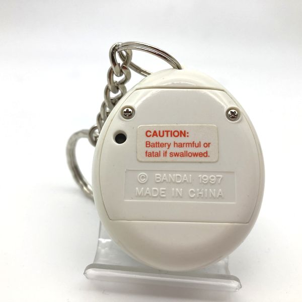 [Usado] Shinshu Hakken Tamagotchi Modelo inglés blanco Sin caja Bandai HK