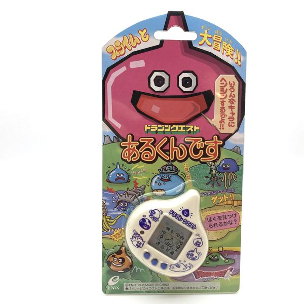 [Used] Arukundesu White Dragon Quest Slime Virtual Pet Pedometer Enix in Box