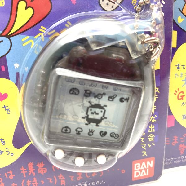 [Used] Osutchi / Mesutchi Clear/Clear Black Pair Set Tamagotchi 1997 Bandai 2