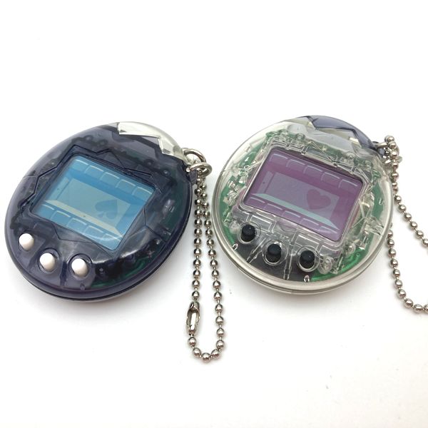 [Used] Osutchi / Mesutchi Clear/Clear Black Pair Set Tamagotchi 1997 Bandai 2